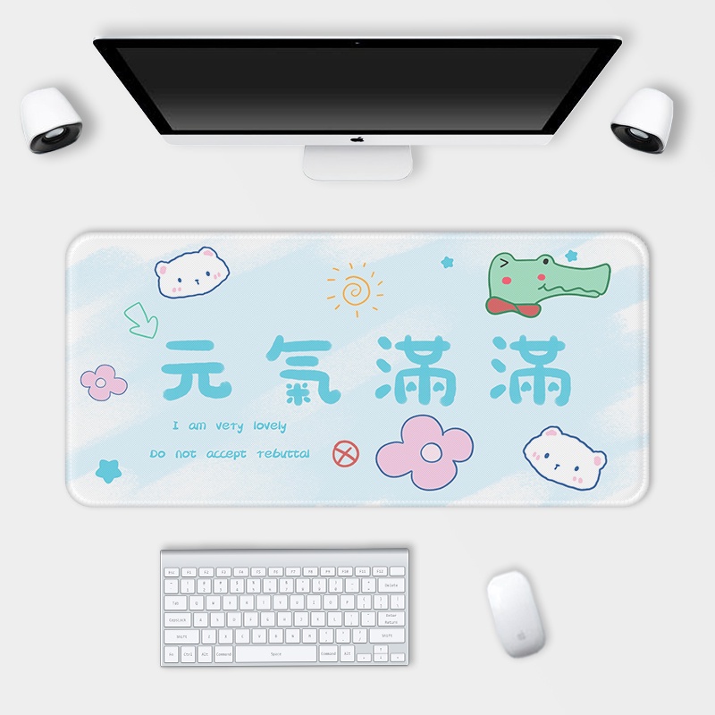 Mouse Pad Ukuran Besar Tebal Motif Kartun Lucu Gaya Jepang Untuk Meja Komputer