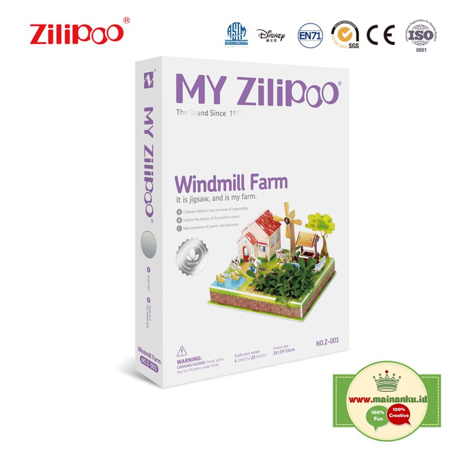 Puzzle 3d Bercocok Tanam | WINDMILL FARM Mainan Edukasi Berkebun Z-001