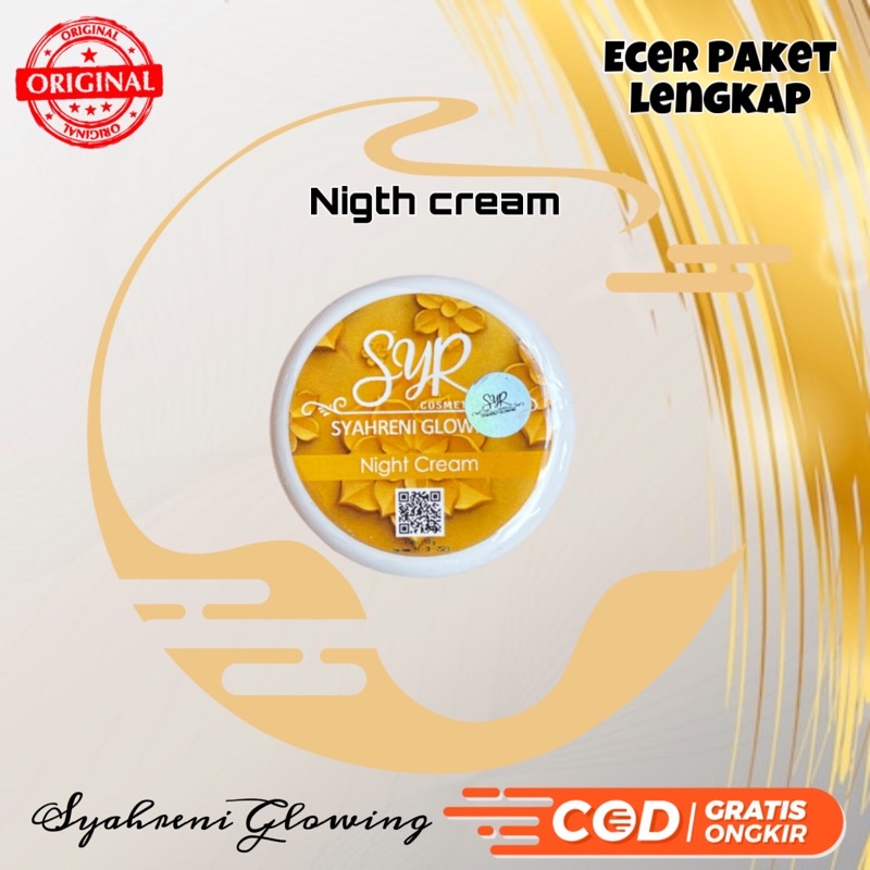 BISA (COD) ECERAN NIGTH CREAM LENGKAP SYAHRENI ORIGINAL