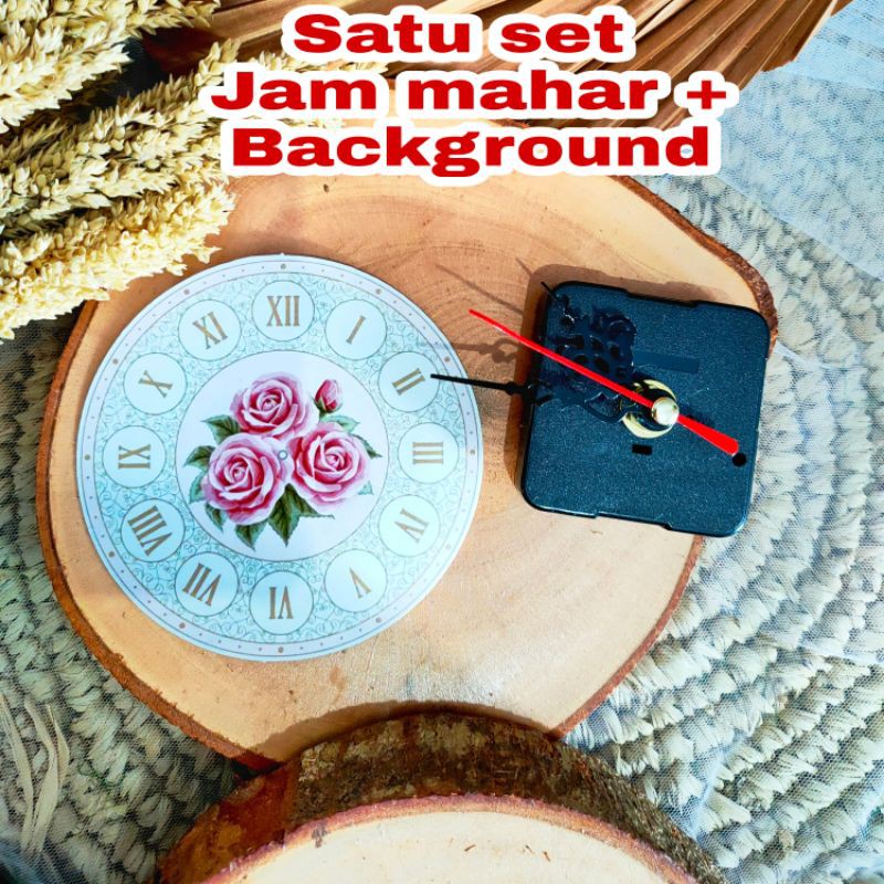 Satu set jam mahar + background
