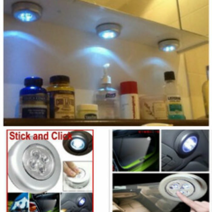 LAMPU LED STICK AND CLICK UNTUK MOBIL, INDOOR, OUTDOOR TANPA KABEL