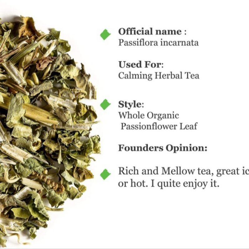 ORGANIC DRIED PASSION FLOWER HERBS, CUT &amp; SIFTED CLAMING TEA (30 Gram)