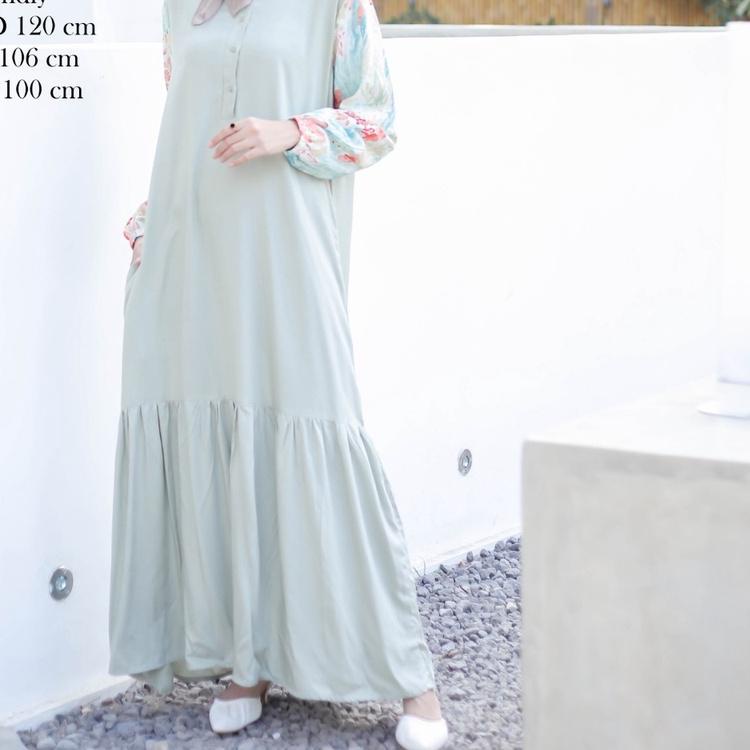 Gamis Home Dress Shabrina Foresty Green By Dian Hijab Bahan Katun Rayon Premium Gamis Terbaru Homey 