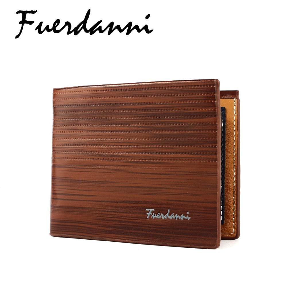TOKOKOE - Dompet Pria Model Lipat bahan Kulit Korea Premium Original Fuerdanni Series-Coklat Muda