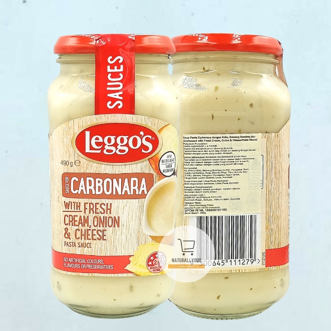 

Leggos Carbonara Pasta Sauce Cheese 490gr Bumbu carbonara