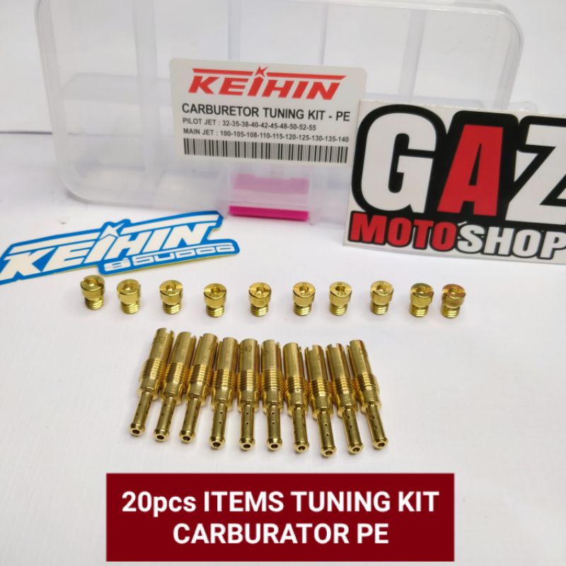 20pcs Repair Kit Set Karburator PE Tuning Kit PJ MJ Karbu PE Carburator Spuyer Pilot Main Jet