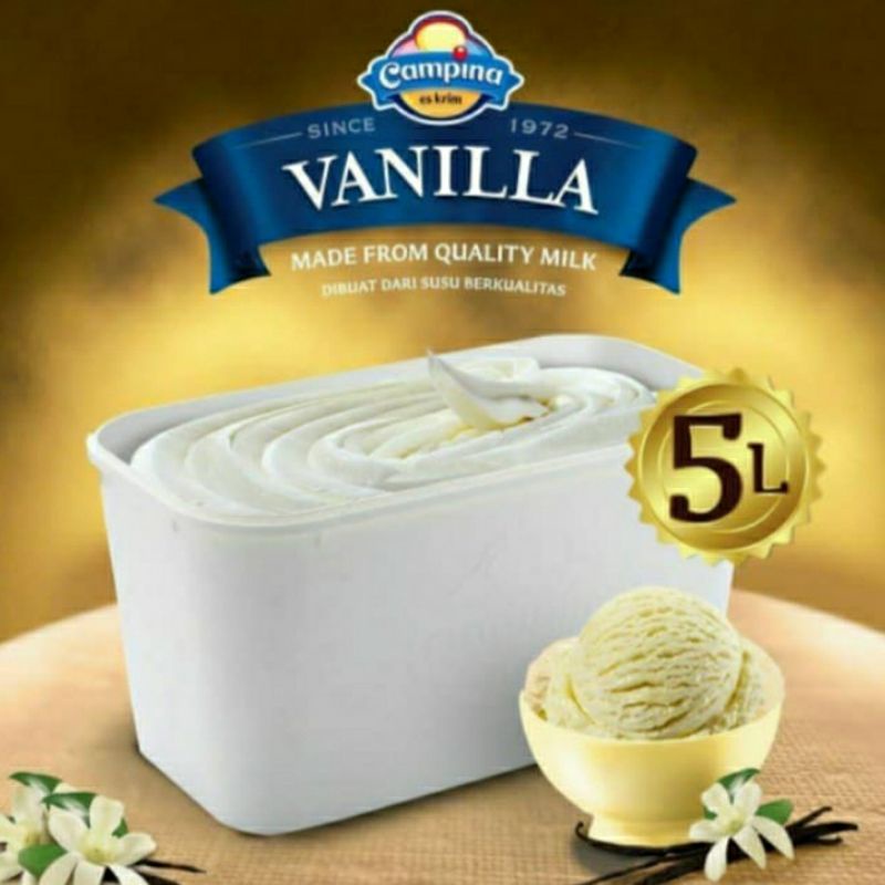 

Vanilla Campina Ice Cream 8L / Eskrim Vanilla Campina 8 liter