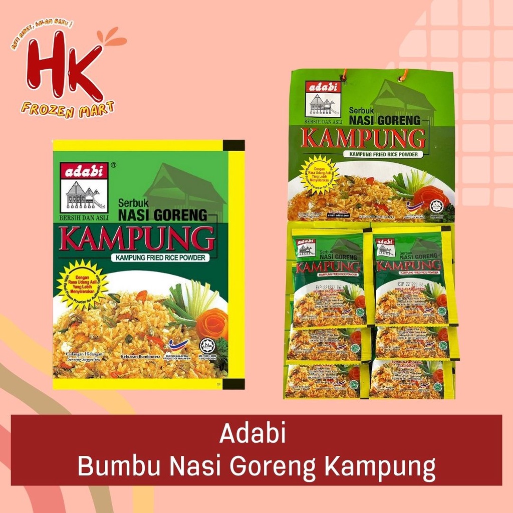 

Adabi Bumbu Nasi Goreng Kampung praktis serba guna siap masak perencah suki seblak / HK Frozen Mart