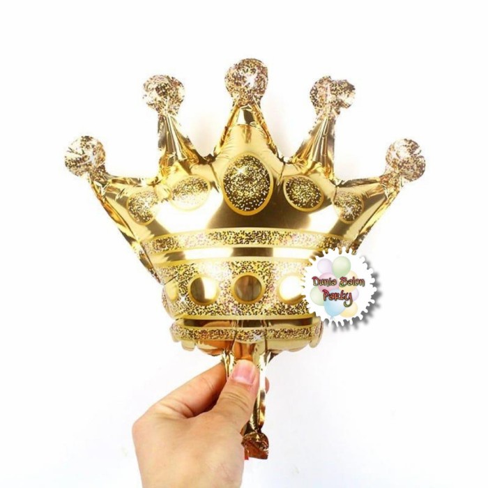 Balon Foil Mahkota / Balon Foil Crown Gold Mini