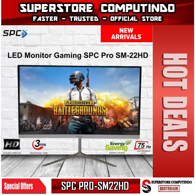 Jual LED Gaming Monitor SPC Pro SM-22 Inch Full HD Indonesia|Shopee