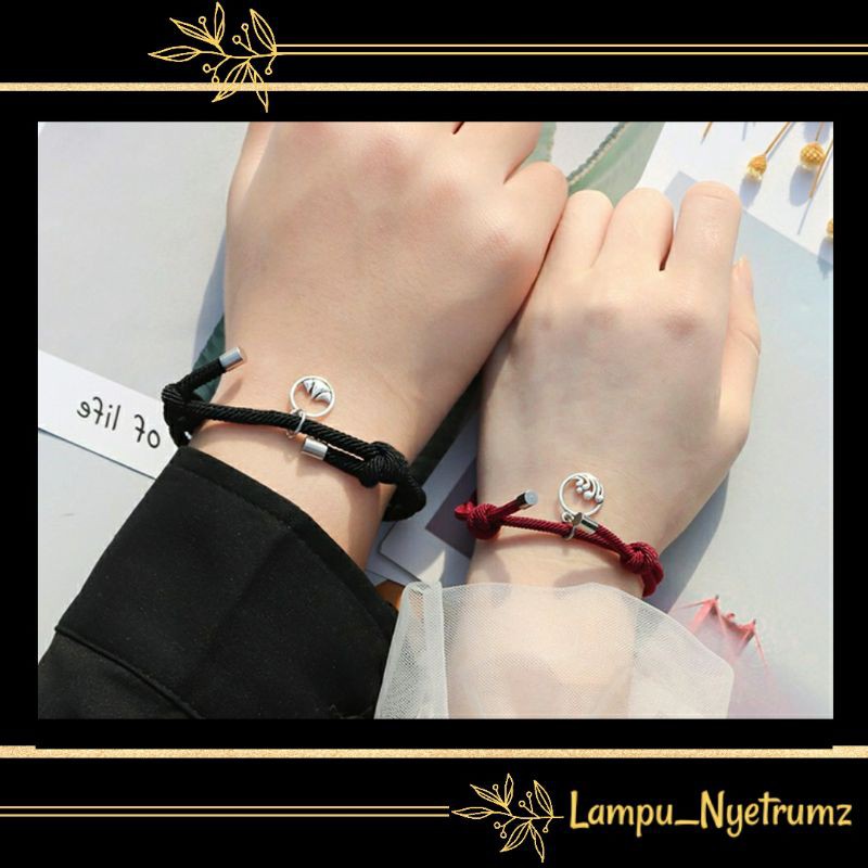 Gelang couple MAGNET pasangan, gelang persahabatan gelang tali bracelet gelang korea Gelang nama