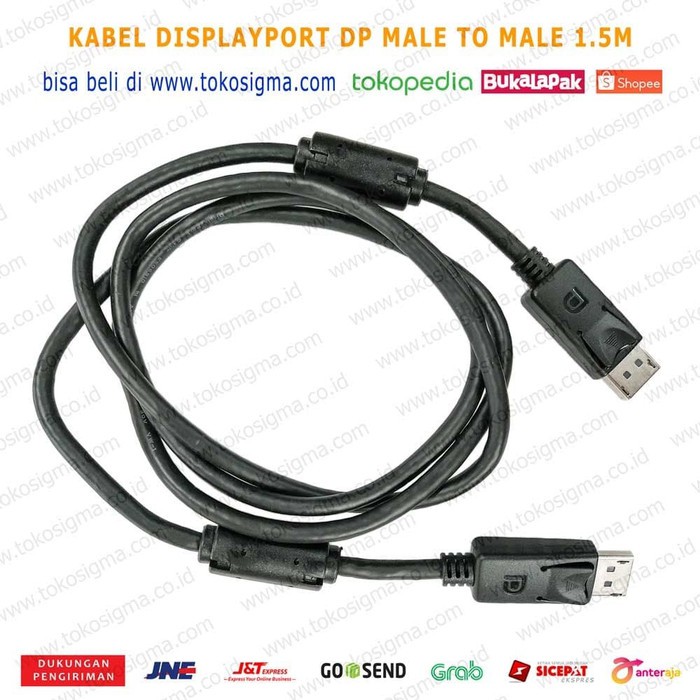 KABEL DISPLAY PORT DP cable MALE TO MALE Displayport M-M 1.5 Meter