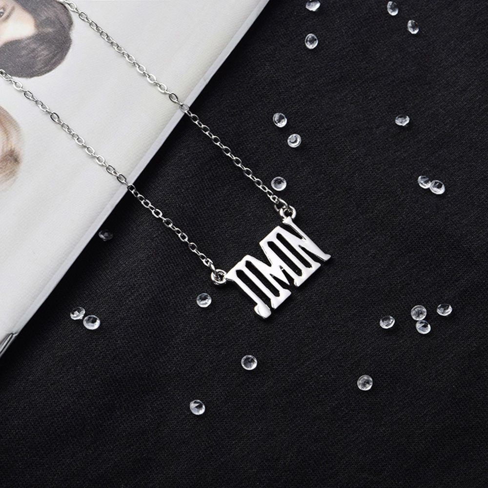 Chookey Kalung Rantai Alloy Dengan Liontin Tulisan Nama Jung Kook Kpop Bts Rap Suga J-Hope V Jin Jimin Bangtan Boys