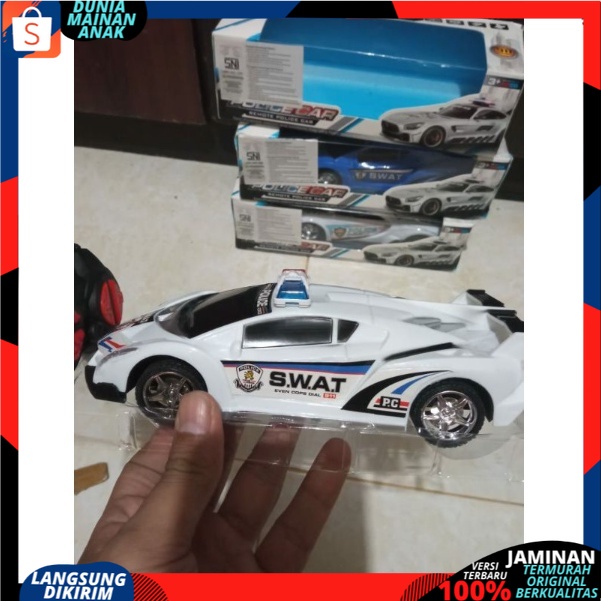 Mainan mobil Remot kontrol POLISI SEDAN BERLAMPU Rc  Rally Mini Speed Up / Mainan Anak Laki Laki