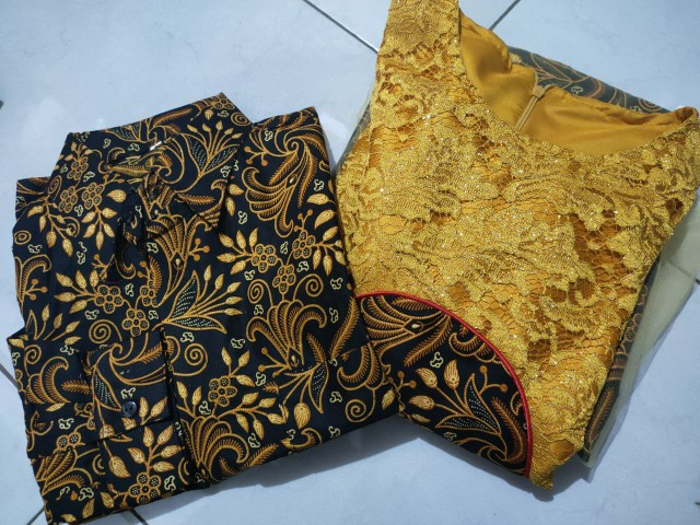 Batik Couple Kebaya Set Elsa Series Tunangan Lamaran Wisuda Kondangan Kekinian 2021