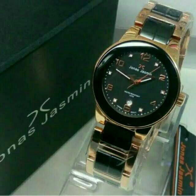 JAM TANGAN WANITA JONAS JASMINE JJ2013L DATE KERAMIK ASLI ORIGINAL