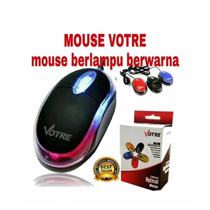 Mouse Murah USB Kabel Votre Di Laptop PC Komputer