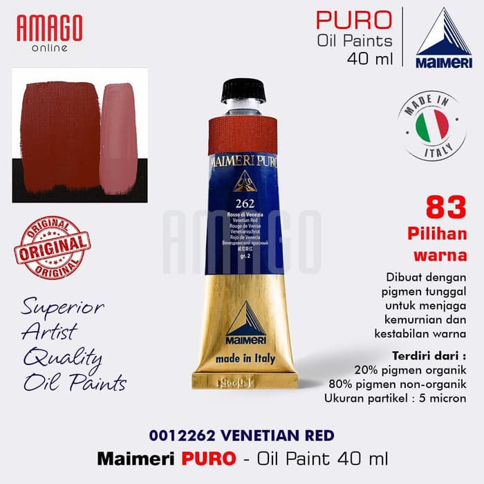 MAIMERI PURO - OIL PAINT - VENETIAN RED - 40ML - M0012262