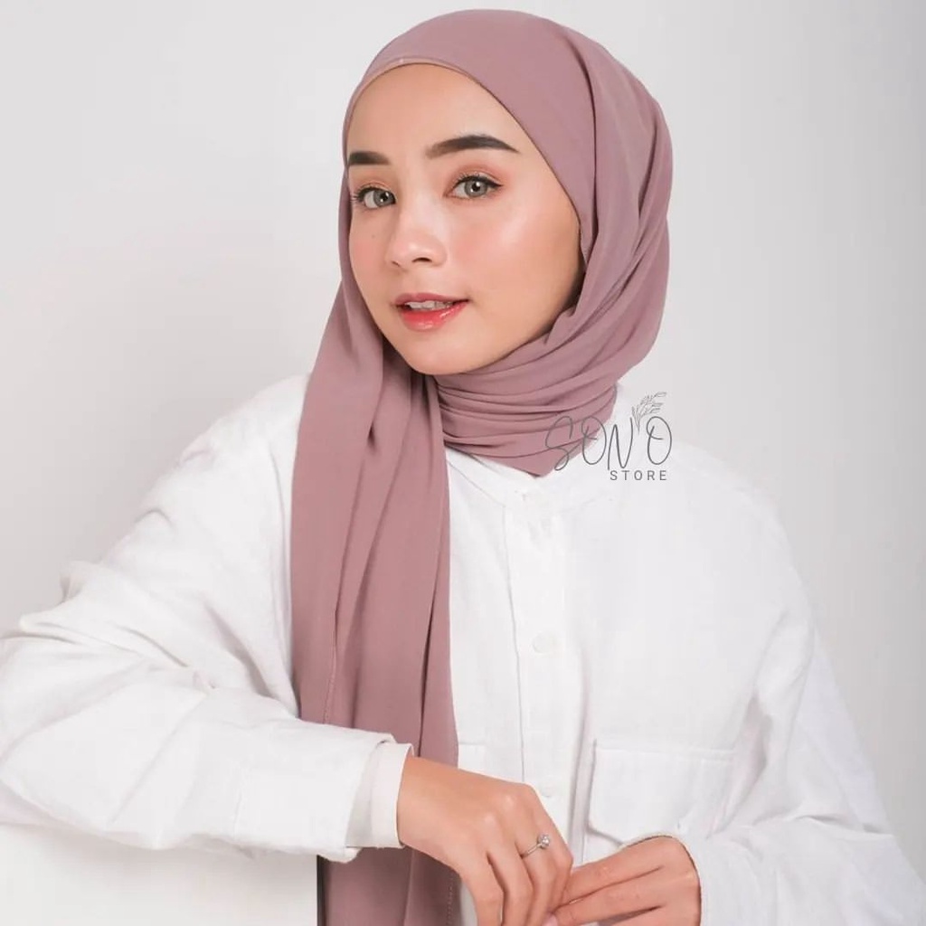 kerudung jilbab / hijab PASHMINA INNER 2in1 bahan ceruty babydoll premium dengan daleman ciput berku