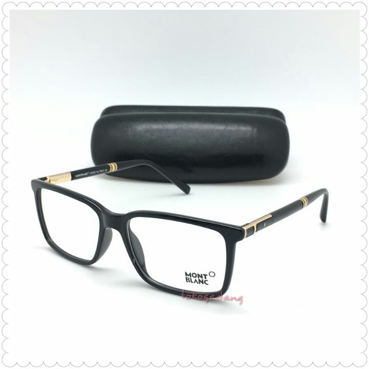 Frame Kacamata Mont Blanc MB0489 Black Gold