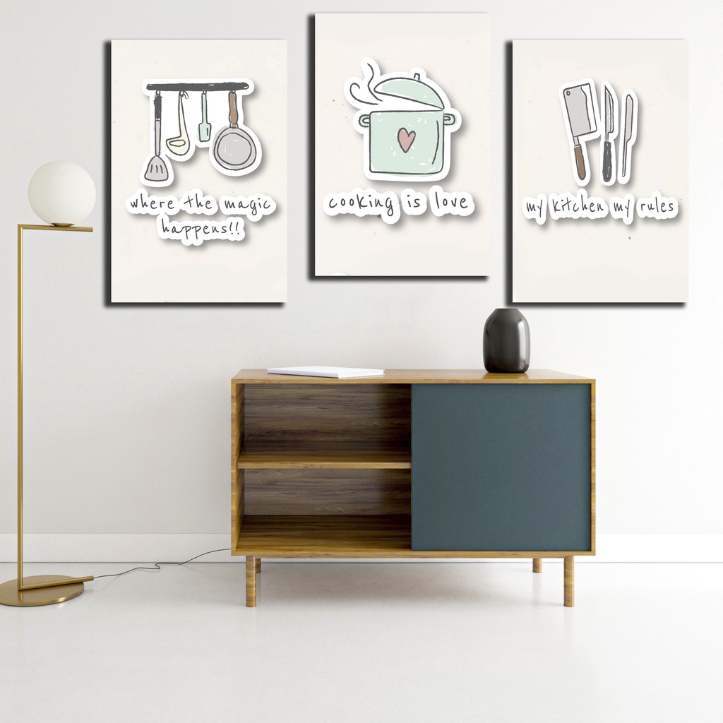 HIASAN DINDING DAPUR KITCHEN LUCU (20X30CM) WALL DECOR PAJANGAN DINDING POSTER KAYU DAPUR KITCHEN