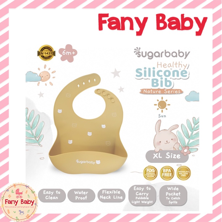 SUGAR BABY HEALTHY SILICONE BIB NATURE SERIES