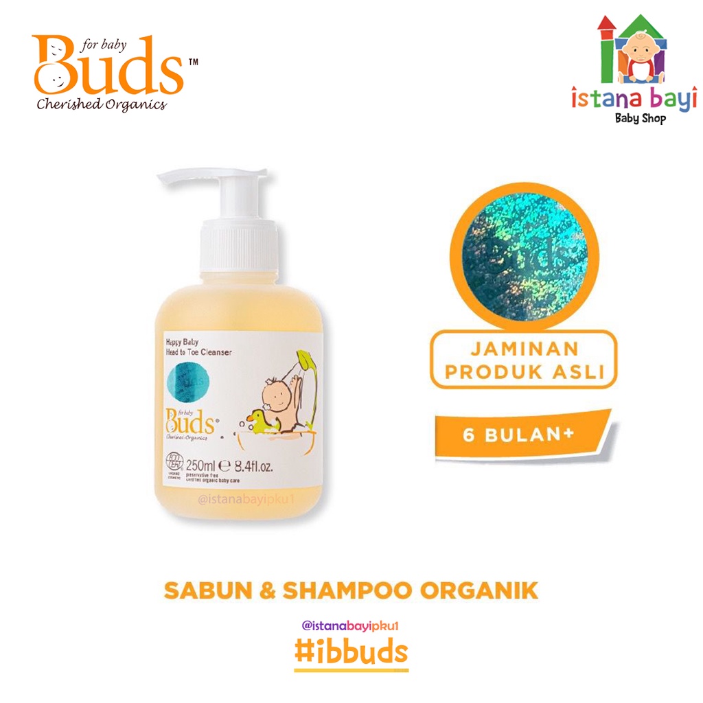 Buds Happy Baby Head To Toe Cleanser 250ml - Sabun Bayi