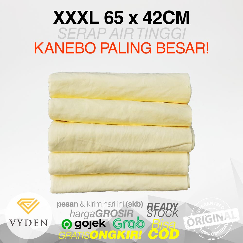 Kain Lap Kanebo Jumbo 66 x 43 cm Sangat Besar XXXL Plas Chamois Tebal Lebar Besar Serat Pengering Cuci Mobil Motor Sepeda Daya Serap Tinggi Serbaguna 66x43 Kanibo Canebo Premium Handuk Microfiber Synthetic Cloth Original Kenmaster Aion 3M