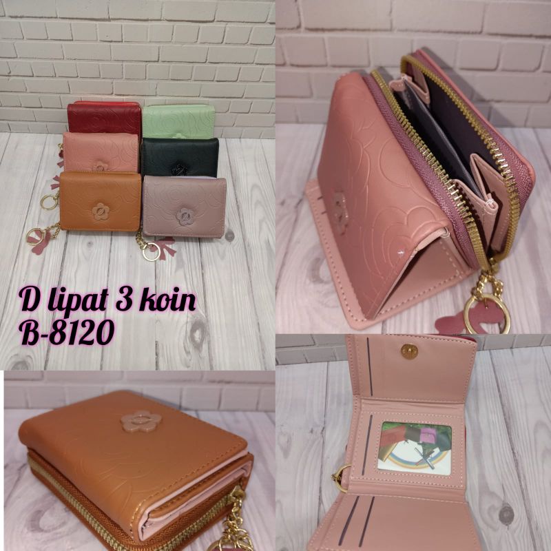 dompet cewek lipat 3 mini koin