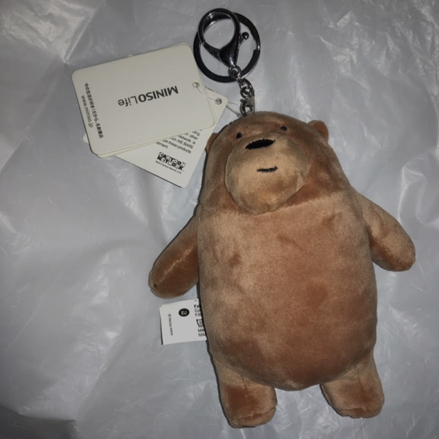 MINISO WE BARE BEAR - GRIZ PLUSHIE KEYCHAIN