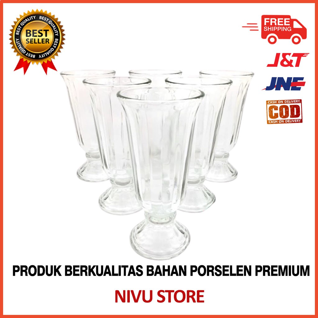 Gelas Bening Kaca Mug Cangkir Jus Es Teh Kopi Set Gelas Juice Palma Beling 6pcs A1J Mug Couple