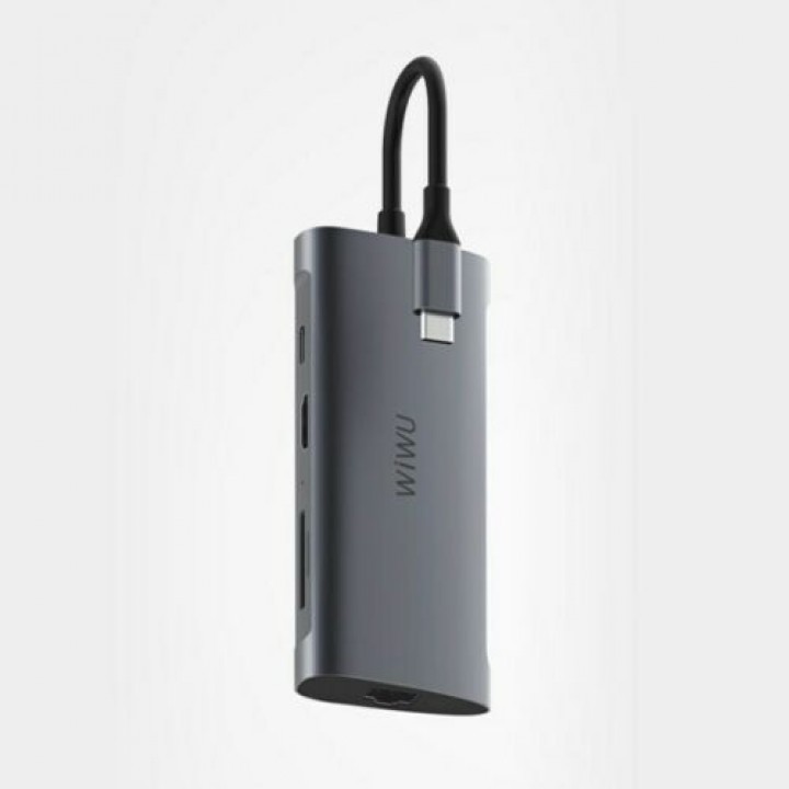 WIWU ALPHA A831HRT - 8-in-1 USB-C Multiports Docking Converter Adapter