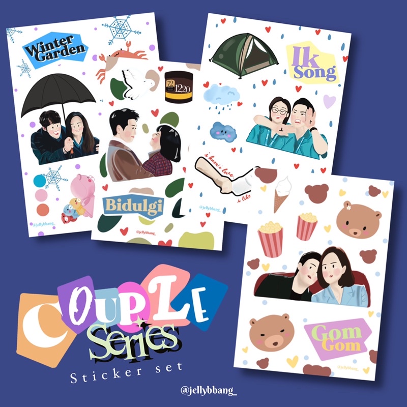 READY HOSPITAL PLAYLIST COUPLE SERIES STICKER | STICKER DECO | Stiker lucu | stiker kpop