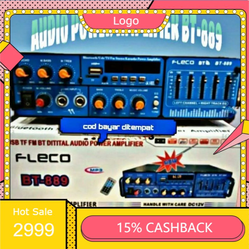 POWER AMPLIFIER BLUETOOTH FLECO BT-889 / POWER AMPLIFIER BLUETOOTH STEREO BT-889