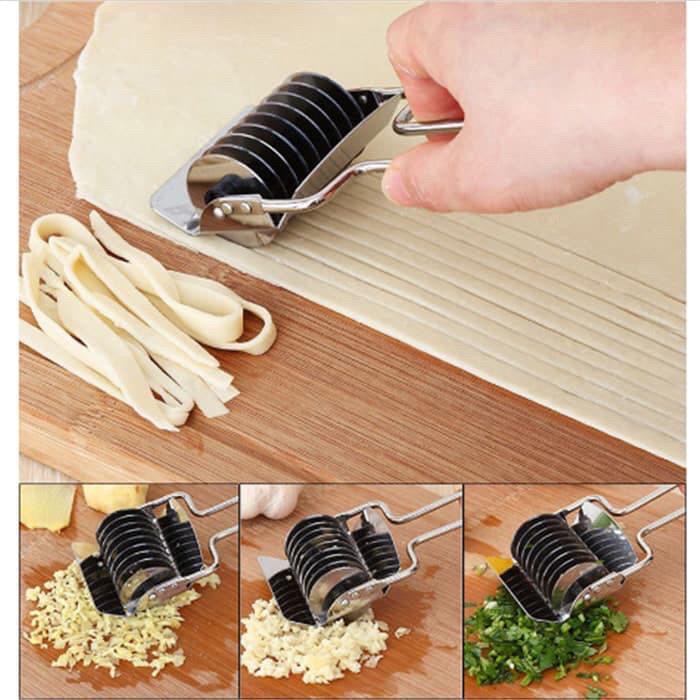 PASTA CUTTER ALAT PEMOTONG MIE NOODLE STAINLESS ROLLING KNIFE SLICER SET BAWANG GARLIC ONION KITCHEN