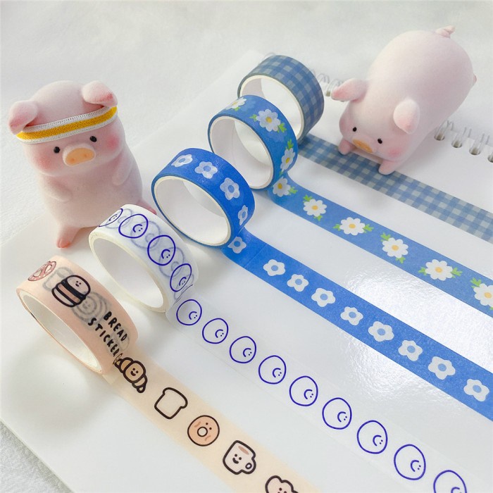 

[LBS] Washi Tape Blue Series Cute Masking Tape Decor Journal