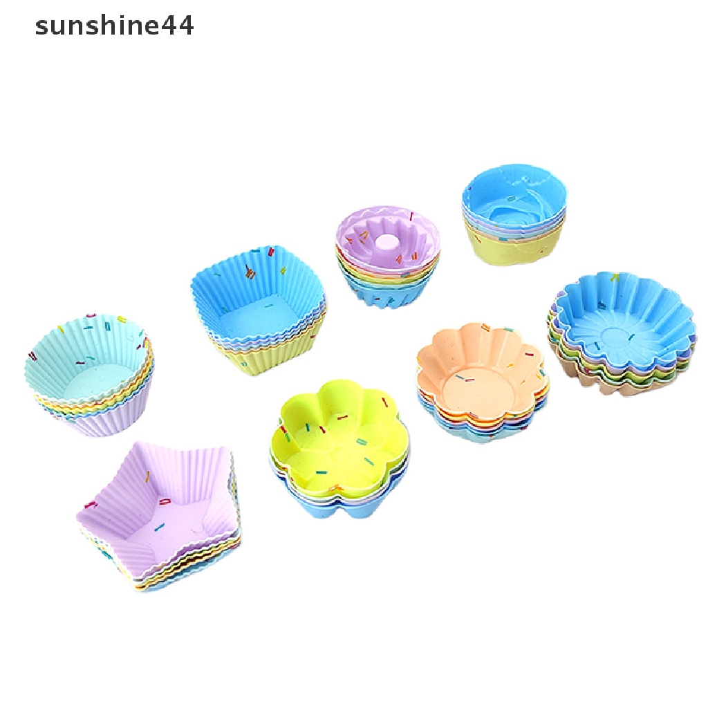 Sunshine Cetakan Cupcake / Muffin DIY Bahan Silikon Reusable