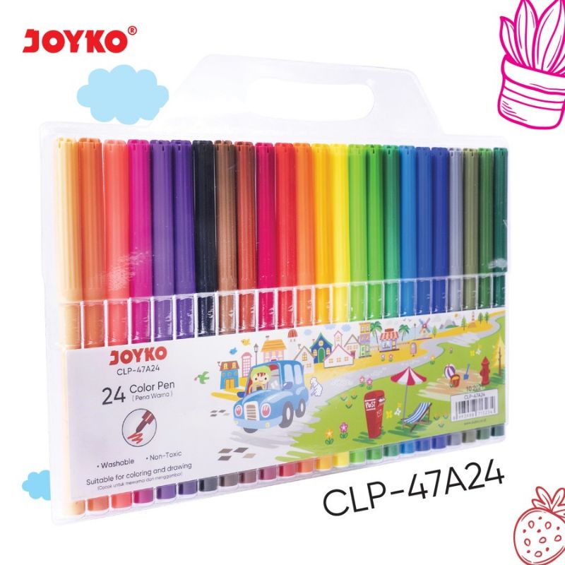 

Color Brush Pen Pena Kuas Warna Joyko CLP-47A24 Warna Color