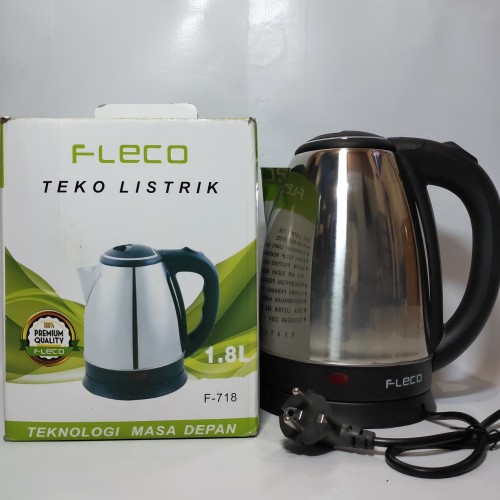 Kettle Electric Fleco F-718 1,8 Liter Teko Listrik Serbaguna