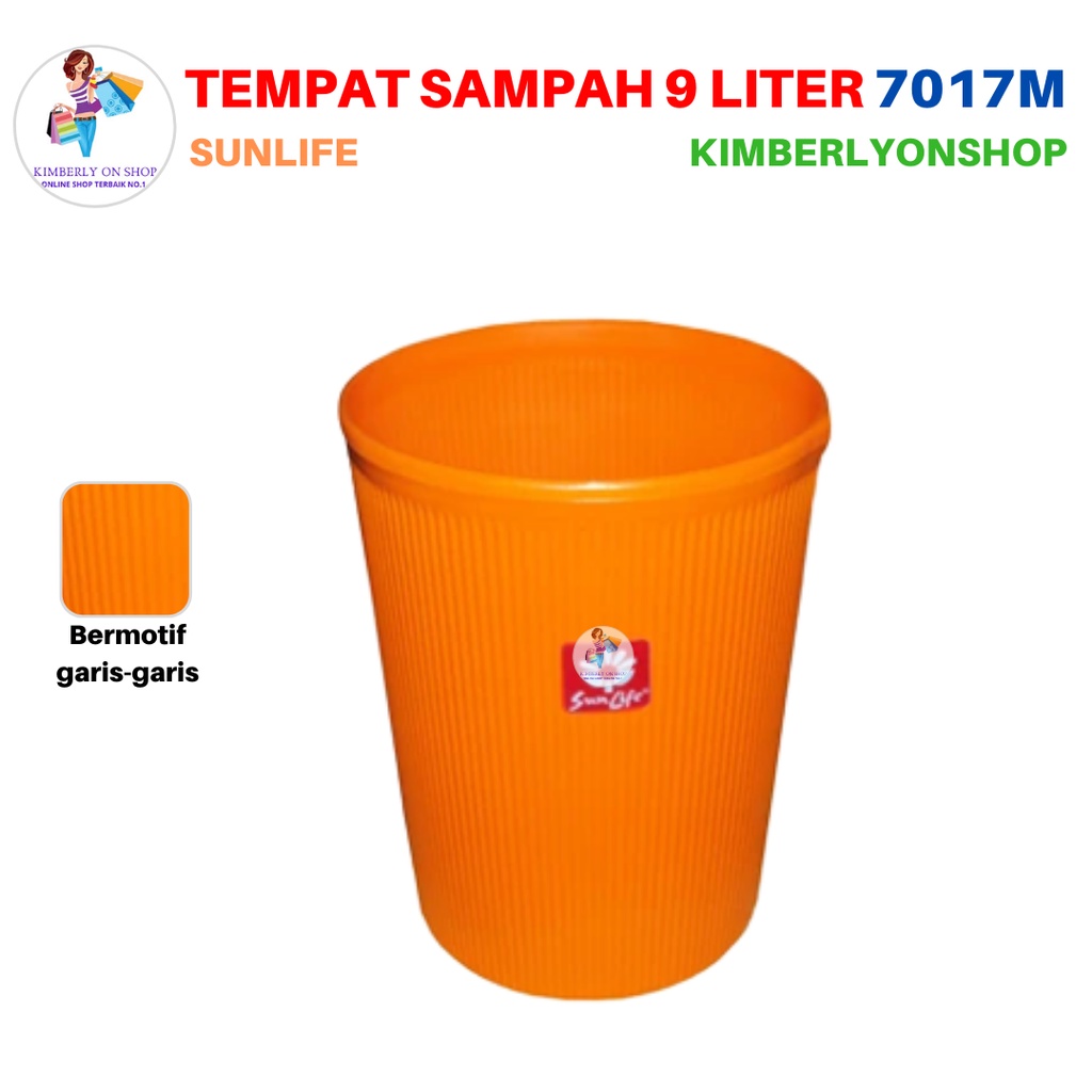 Tempat Sampah Bulat Rose Dustbin 9 Liter 7017 M Sunlife