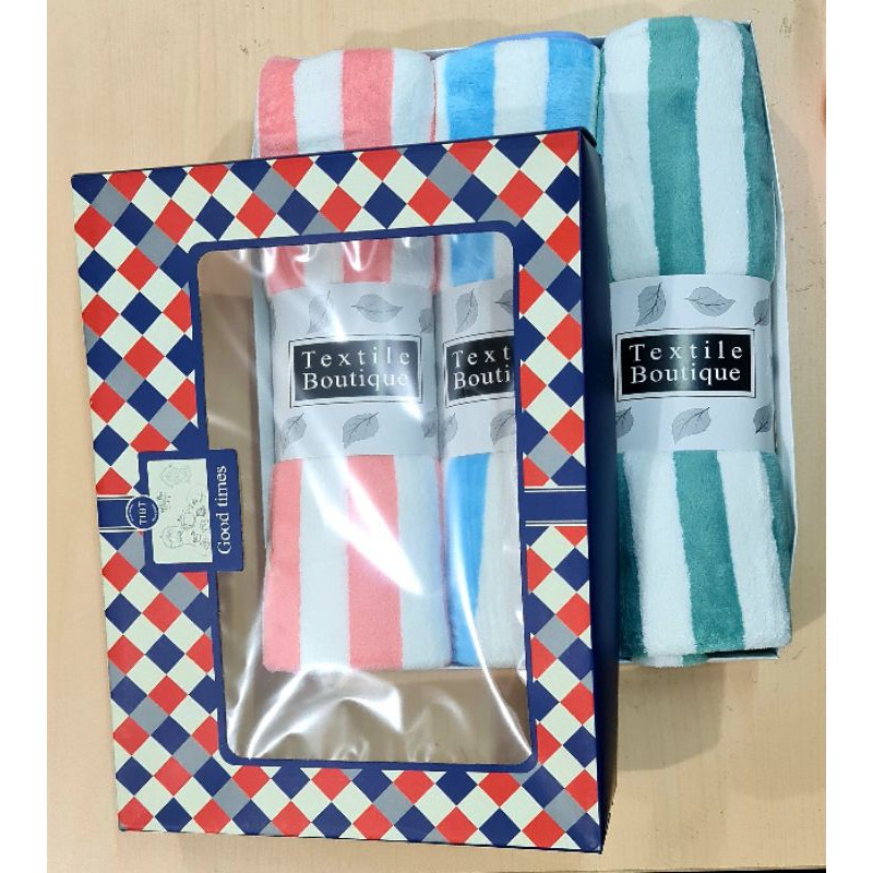 3 Pcs Handuk Towel Joy Life BoX  size 70x140