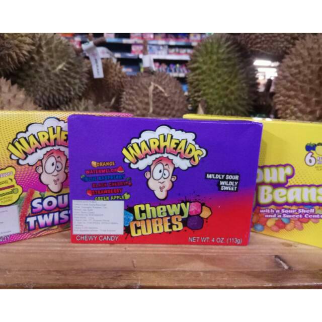 

Warheads Sour Twist/Chewy Cubes/Sour Belly Beans(IMPORT)