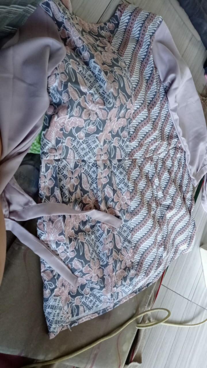 New Blouse Batik Kombinasi Moscrape Atasan Wanita Ekslusif Design