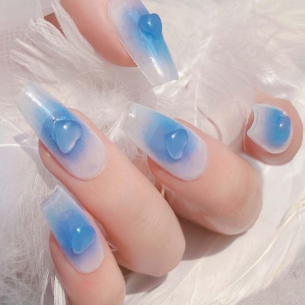 AUGUSTINA Agustina Kristal Nail Art Perhiasan 3D Fashion Cahaya Mengubah Bor Kuku Flatback Nail Permata Peach Transparan Beruang Nail Art Aksesoris