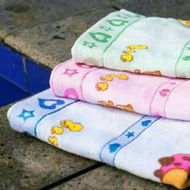 HANDUK MANDI BAYI TWIN BABY WARNA BESAR 60X120 -HANDUK BAYI BERKALITAS