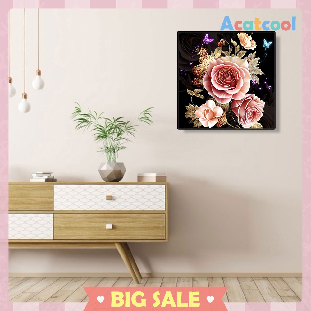 Butterfly Flowers 5D Diamond Painting Embroidery DIY Craft Cross Stitch