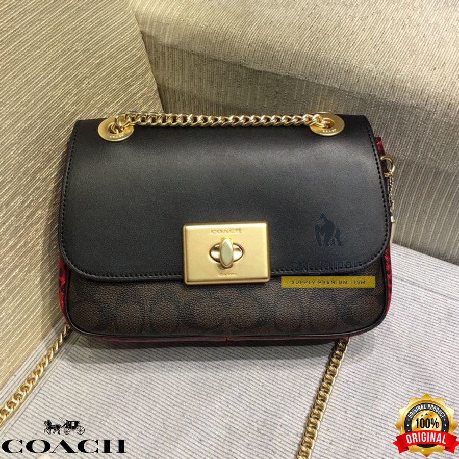 TAS WANITA COACH 48620 CASSIDY CROSSBODY IN SIGNATURE CANVAS BROWN