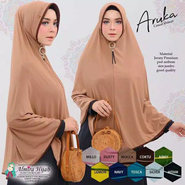 HIJAB INSTANT ARUKA ORI FALS DAN AZ ZAHRA ARJUNA