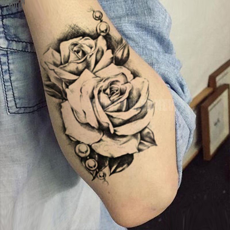Tattoo Temporary Bunga Tato Bunga Mawar Tato Temporer