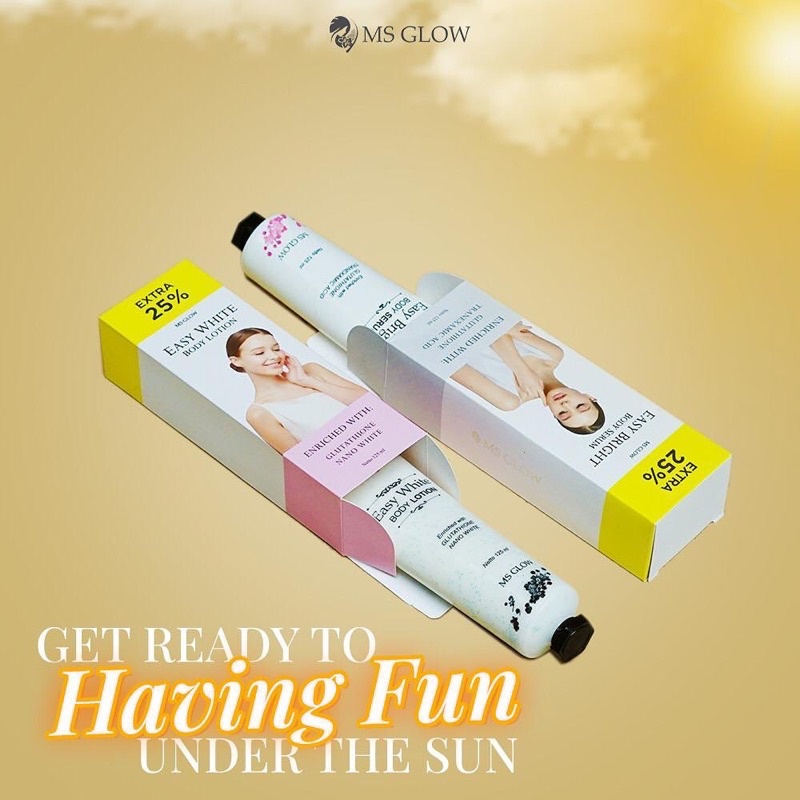 EASY WHITE BODY SERIES MS GLOW ORIGINAL BPOM / PAKET BADAN MS GLOW / PEMUTIH BADAN / MS GLOW